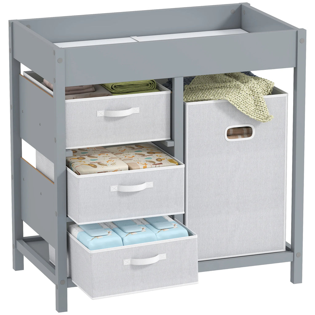 AIYAPLAY 4-Drawer Baby Changing Unit & Diaper Station