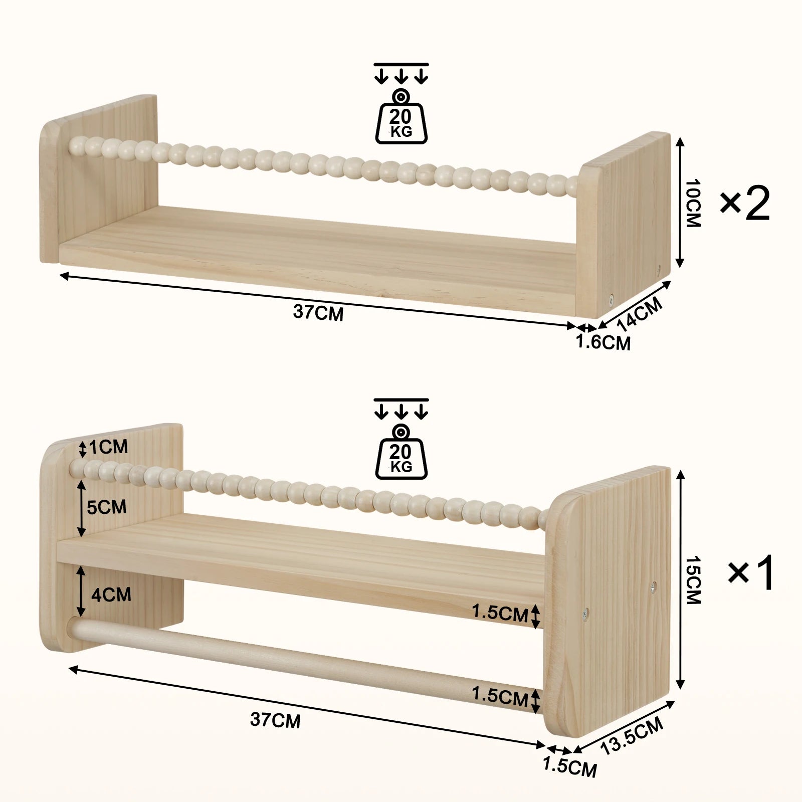 3 Piece Kids Bookshelf Set