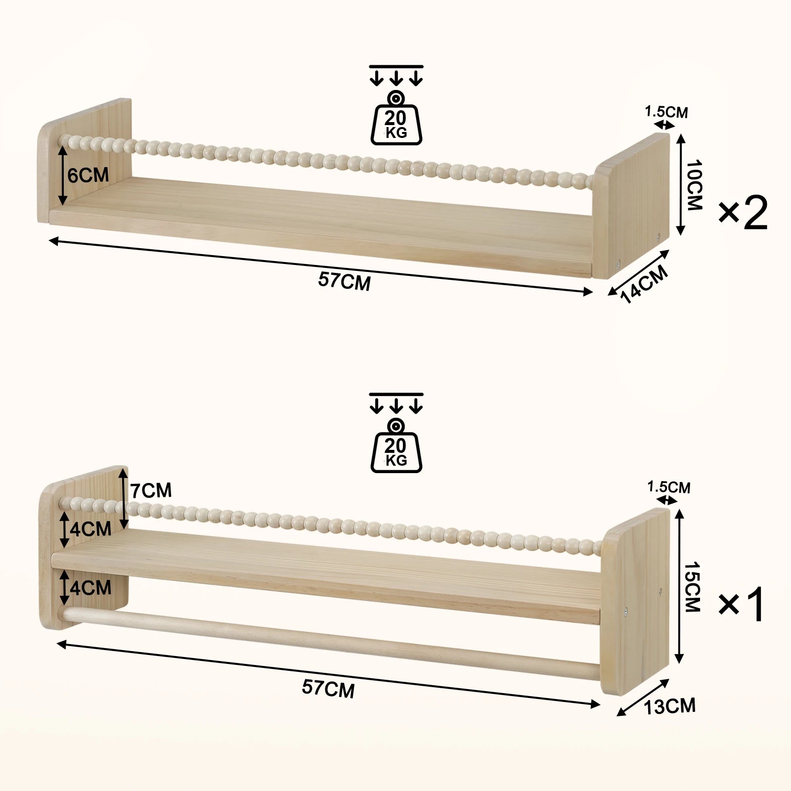 3 Piece Kids Bookshelf Set
