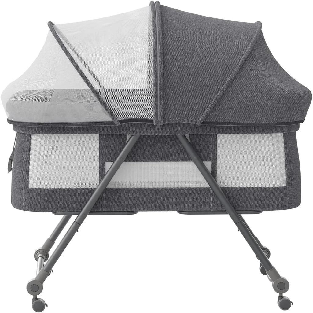 2-in-1 Folding Baby Crib & Rocking Bassinet